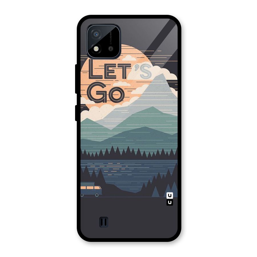 Abstract Travel Glass Back Case for Realme C11 2021