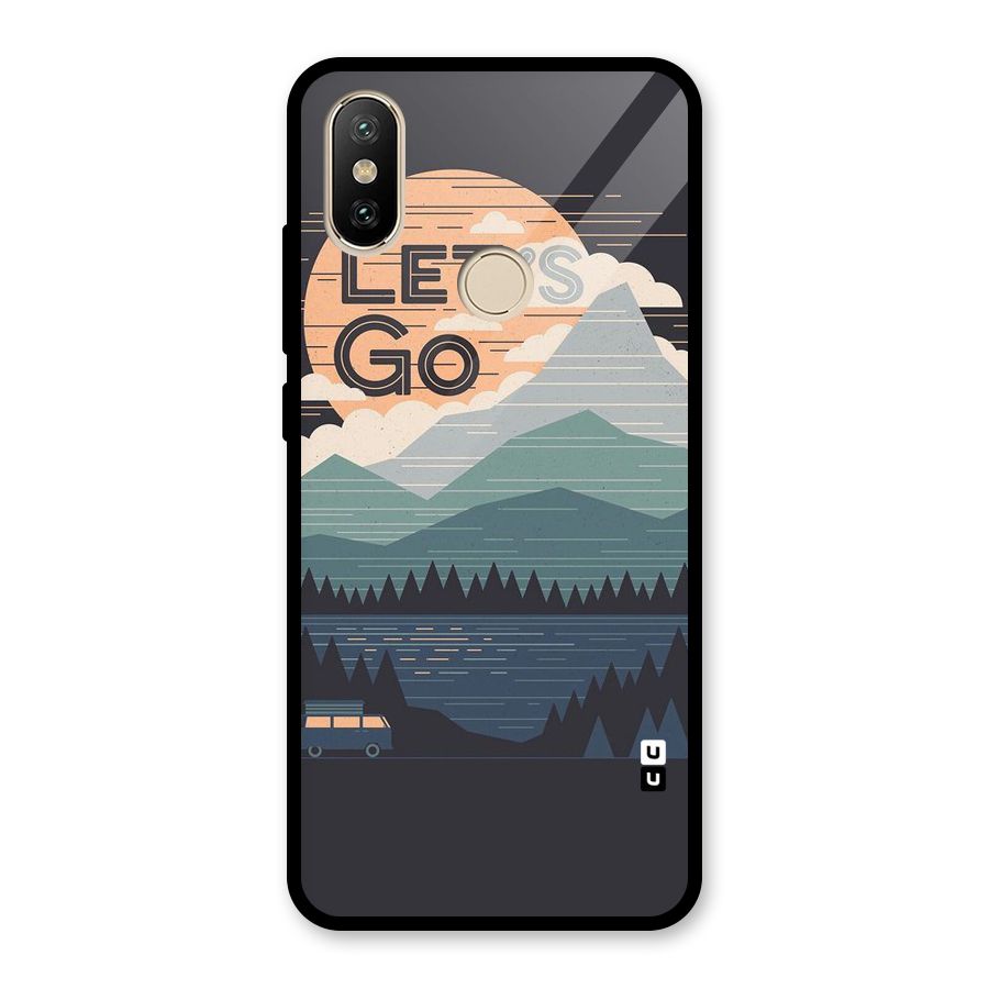 Abstract Travel Glass Back Case for Redmi A2
