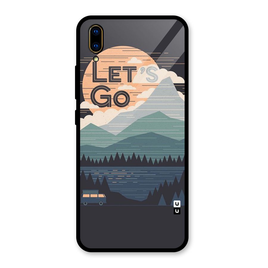 Abstract Travel Glass Back Case for Vivo V11 Pro