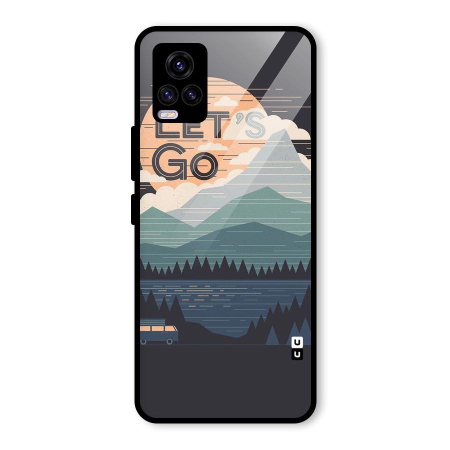 Abstract Travel Glass Back Case for Vivo V20 2021