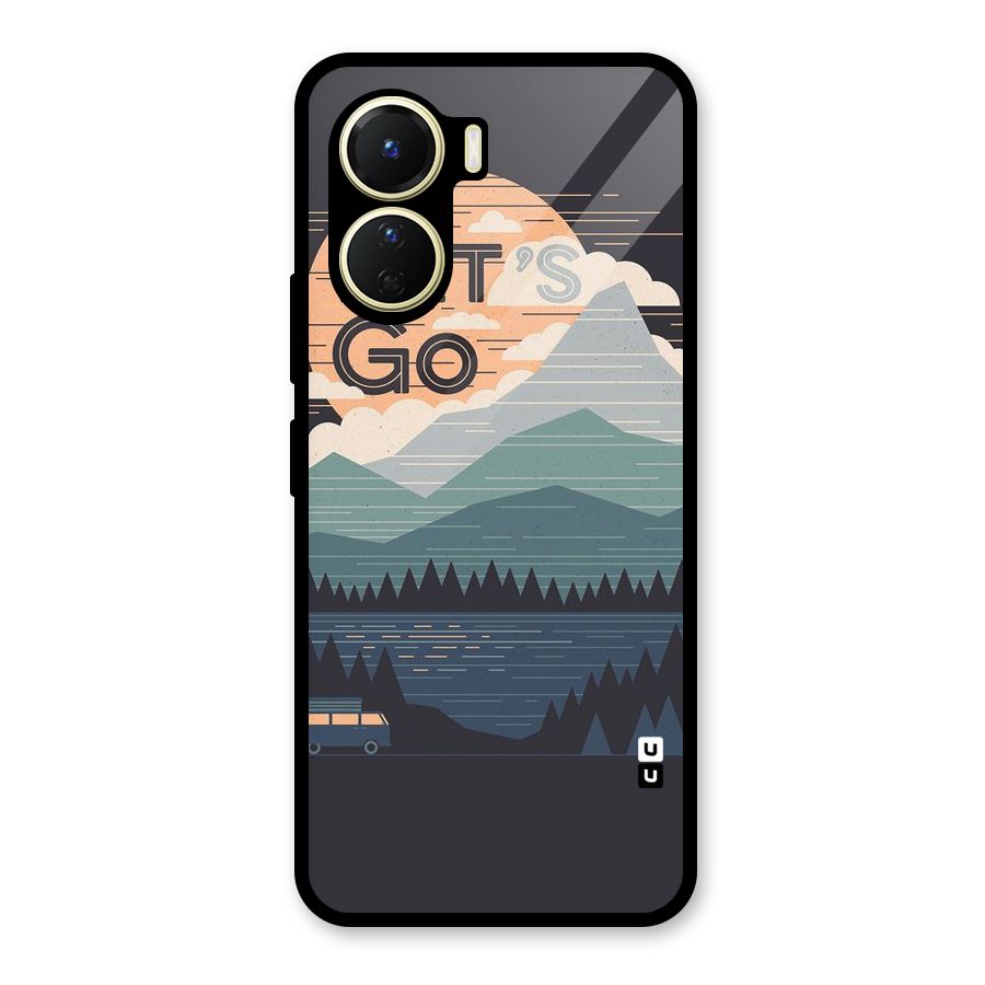 Abstract Travel Glass Back Case for Vivo Y16