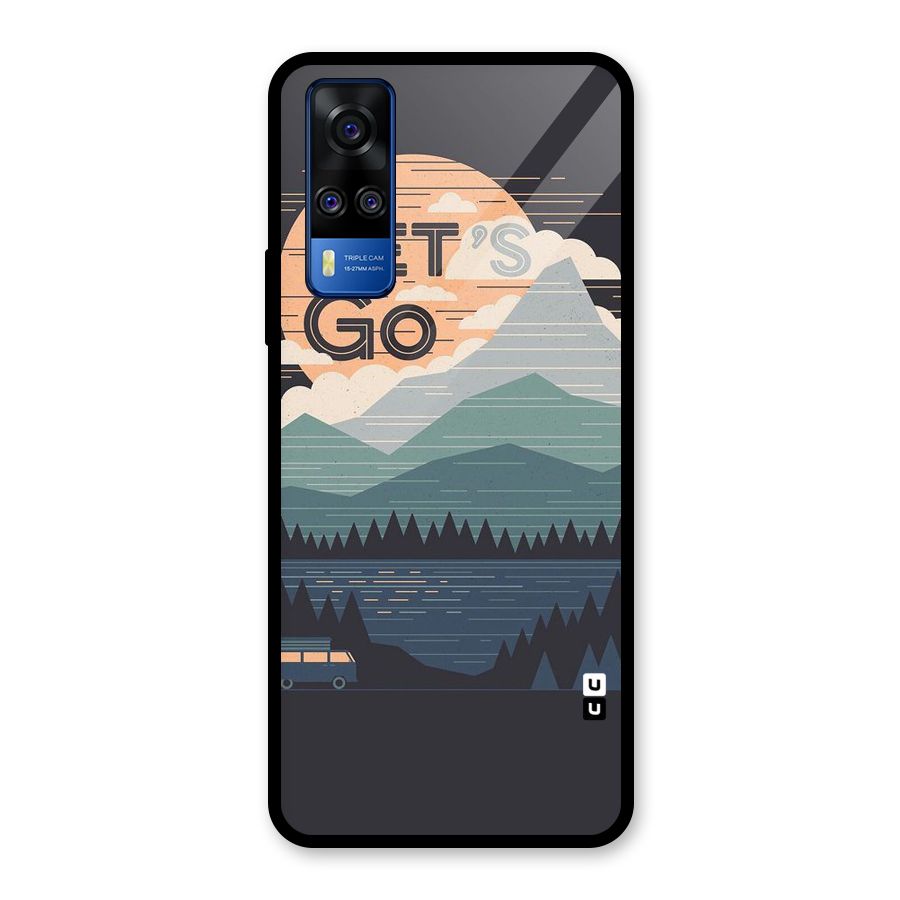 Abstract Travel Glass Back Case for Vivo Y31