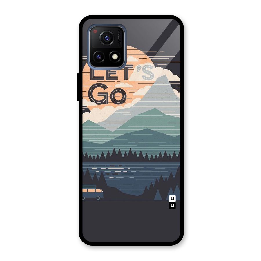 Abstract Travel Glass Back Case for Vivo Y72 5G