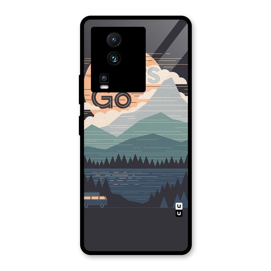 Abstract Travel Glass Back Case for Vivo iQOO Neo 7 Pro