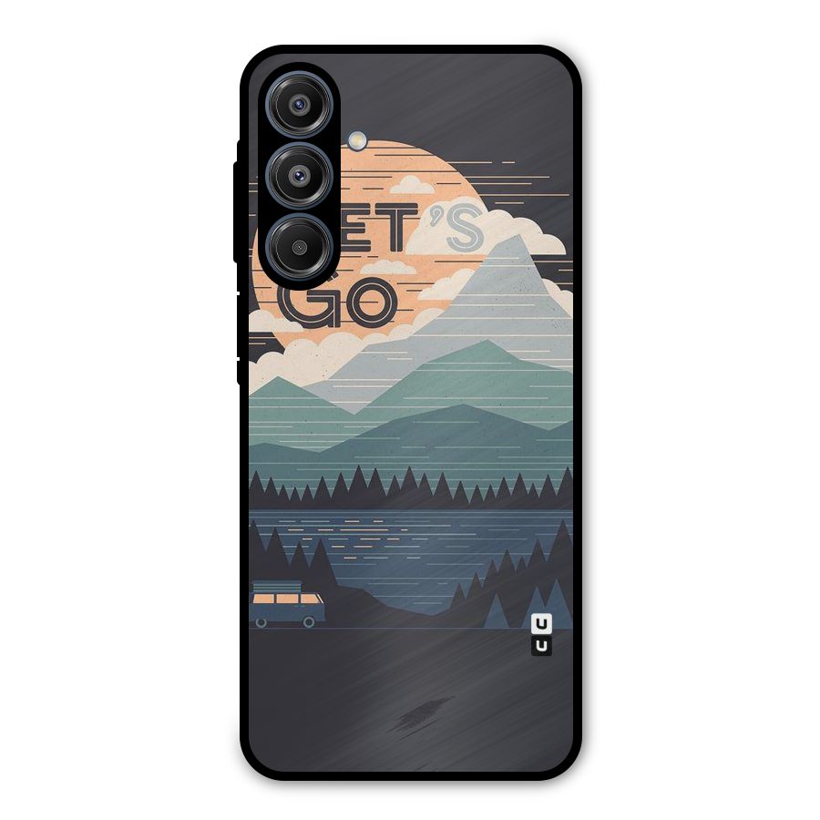 Abstract Travel Metal Back Case for Galaxy A16 5G