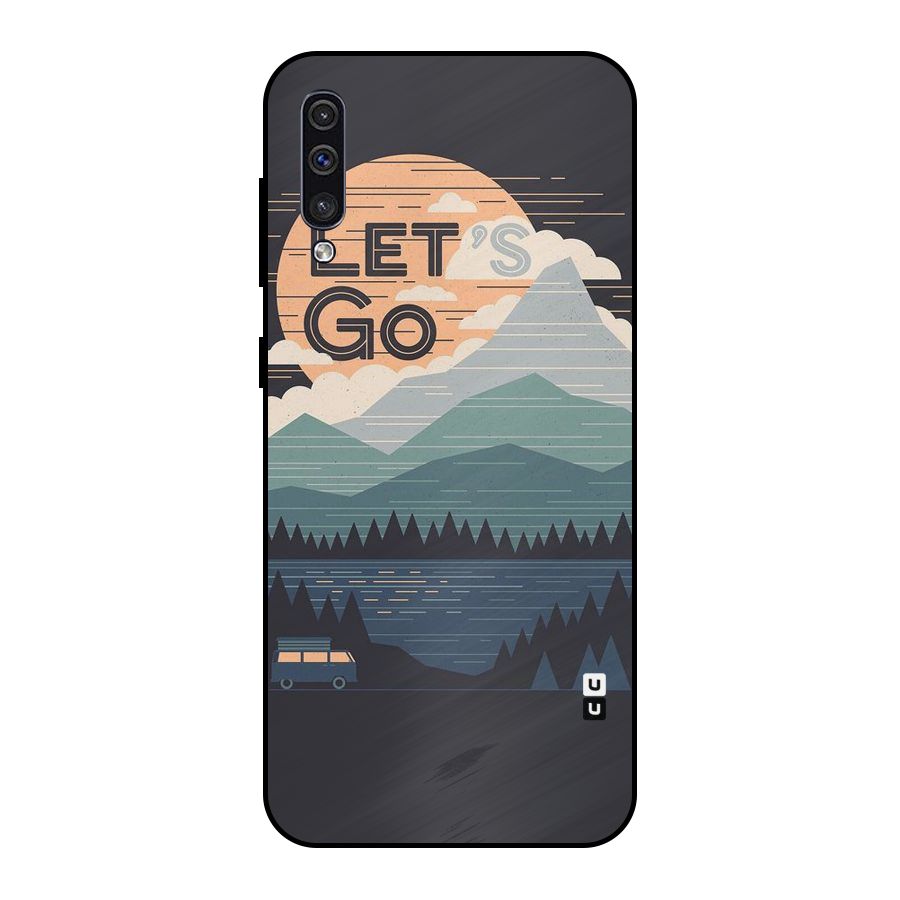 Abstract Travel Metal Back Case for Galaxy A50s