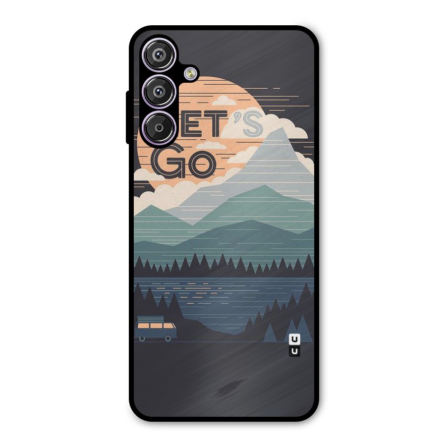 Abstract Travel Metal Back Case for Galaxy F15