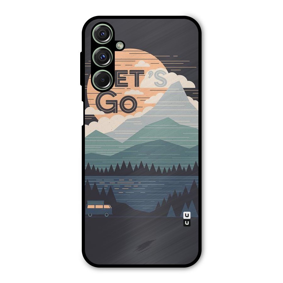 Abstract Travel Metal Back Case for Galaxy F34