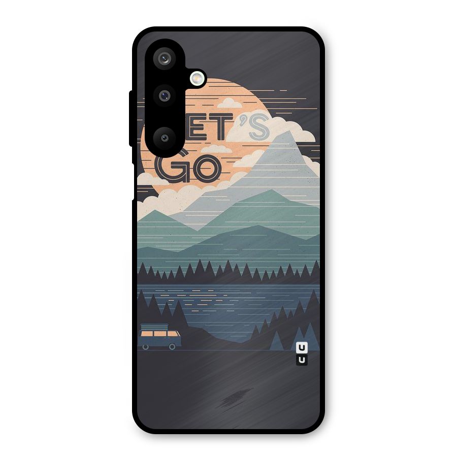 Abstract Travel Metal Back Case for Galaxy M16