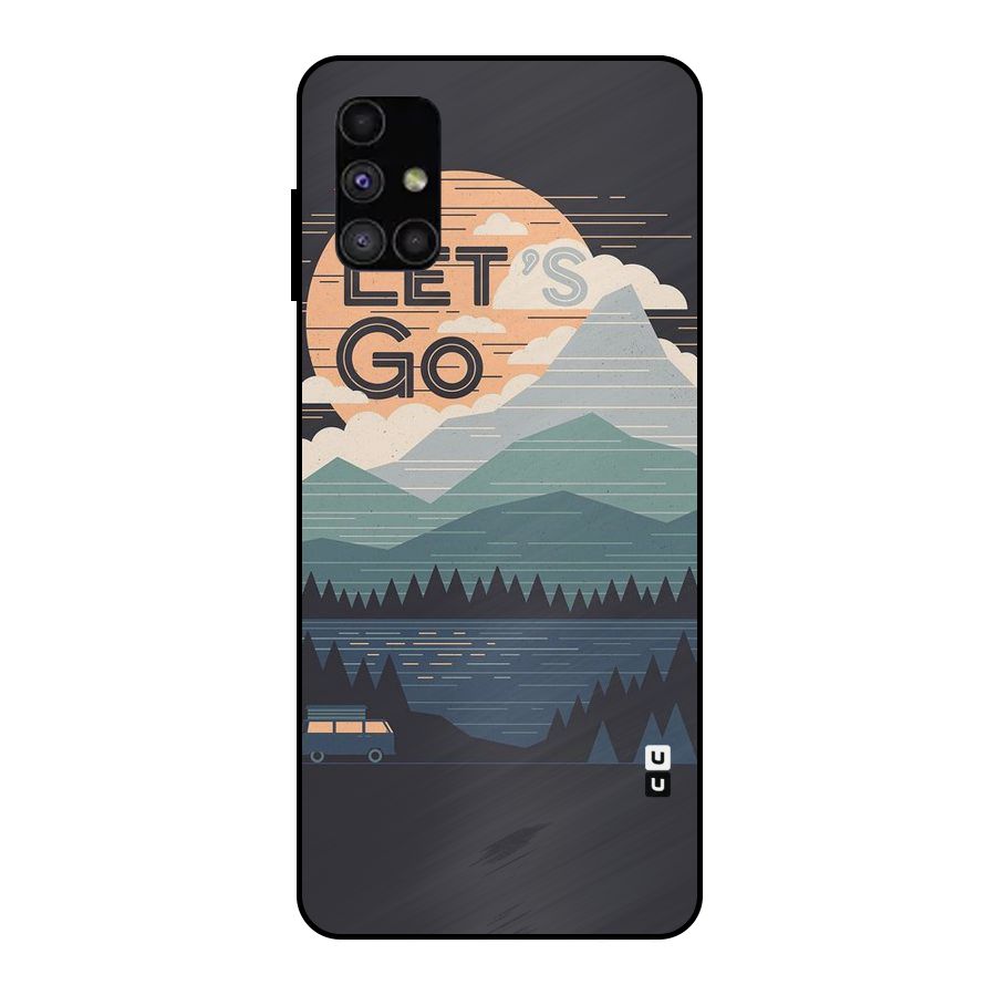 Abstract Travel Metal Back Case for Galaxy M51