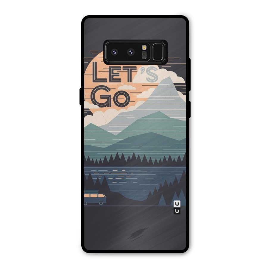 Abstract Travel Metal Back Case for Galaxy Note 8