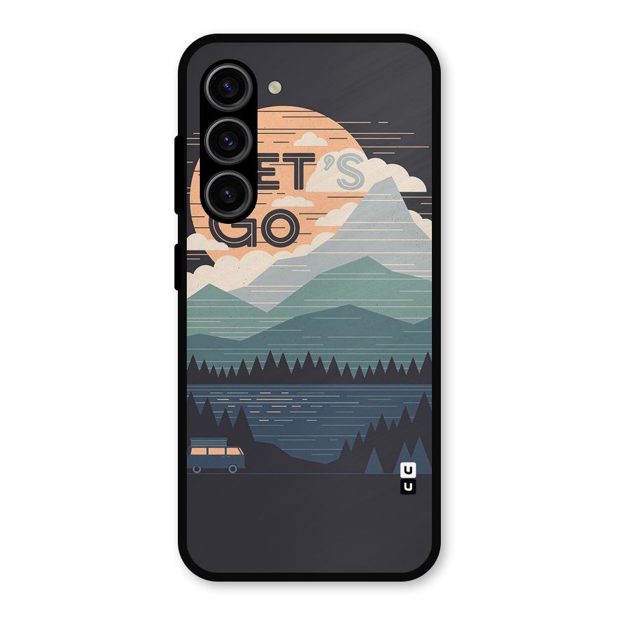 Abstract Travel Metal Back Case for Galaxy S23