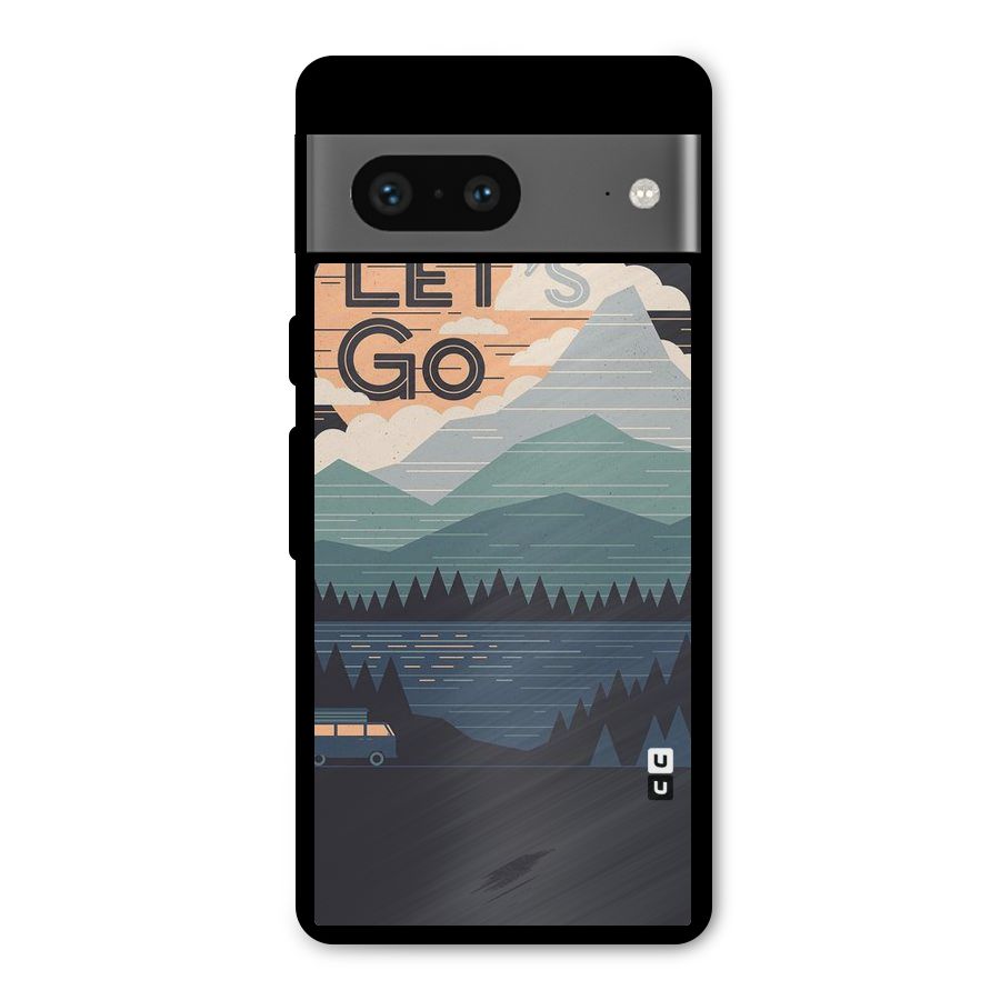 Abstract Travel Metal Back Case for Google Pixel 7
