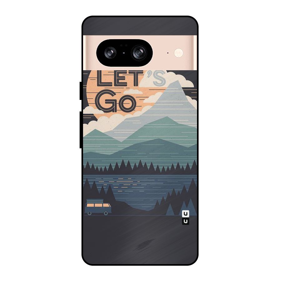 Abstract Travel Metal Back Case for Google Pixel 8