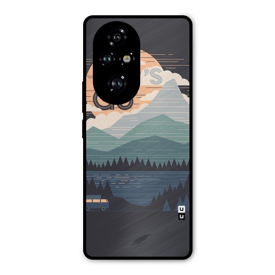 Abstract Travel Metal Back Case for Honor 200 Pro