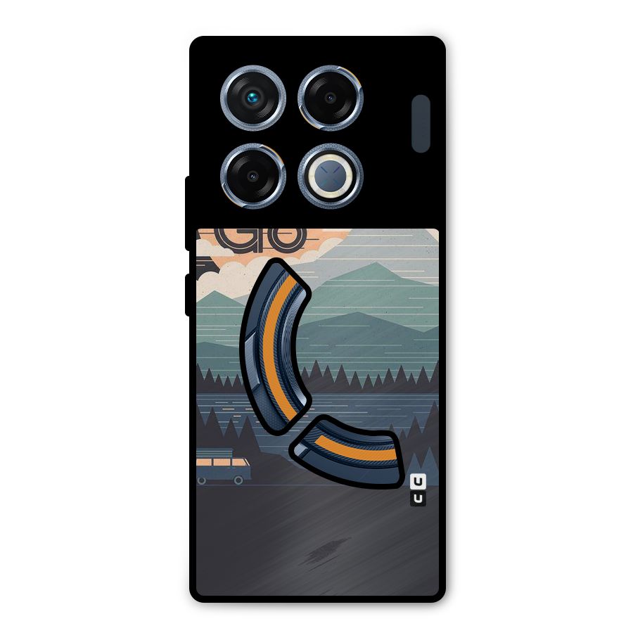 Abstract Travel Metal Back Case for Infinix GT 20 Pro