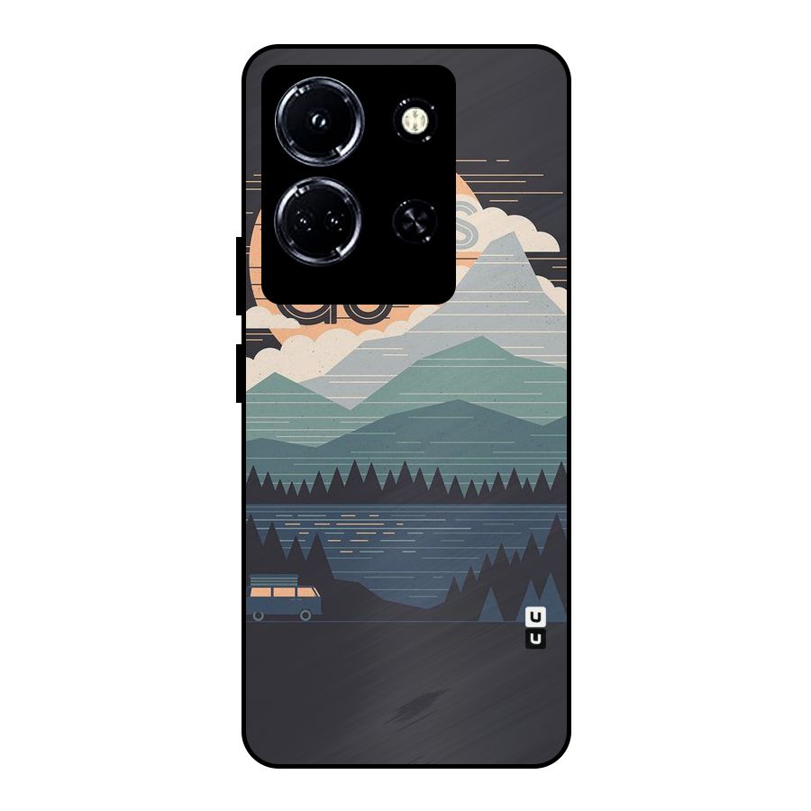 Abstract Travel Metal Back Case for Infinix Note 30 5G