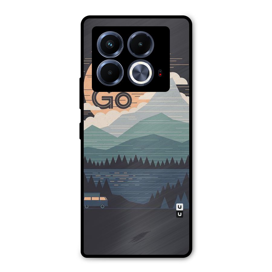 Abstract Travel Metal Back Case for Infinix Note 40 5G