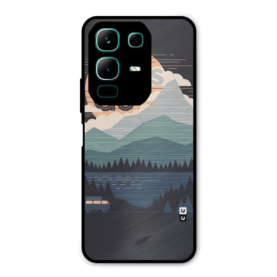 Abstract Travel Metal Back Case for Infinix Note 50x