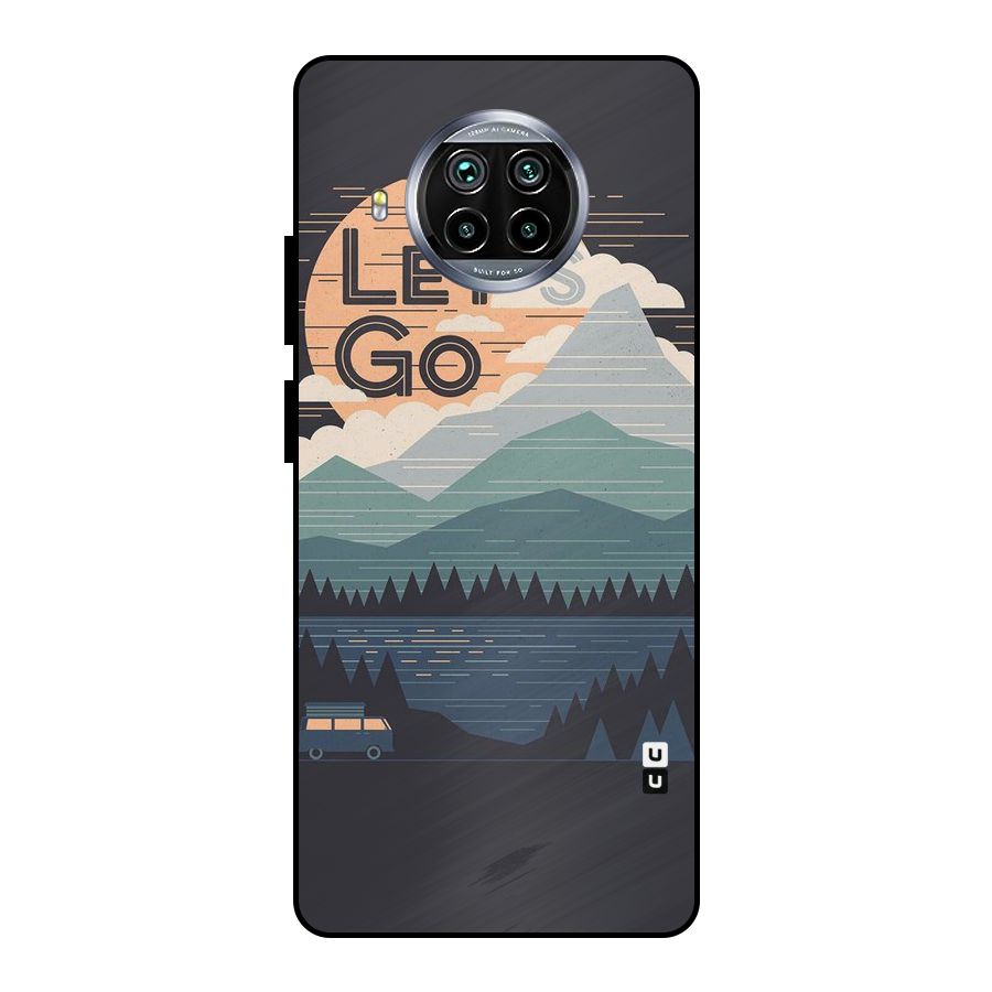Abstract Travel Metal Back Case for Mi 10i