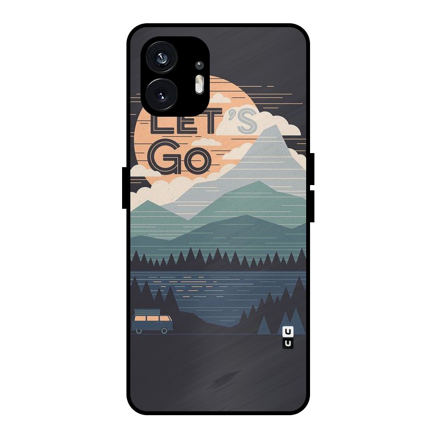 Abstract Travel Metal Back Case for Nothing Phone 2