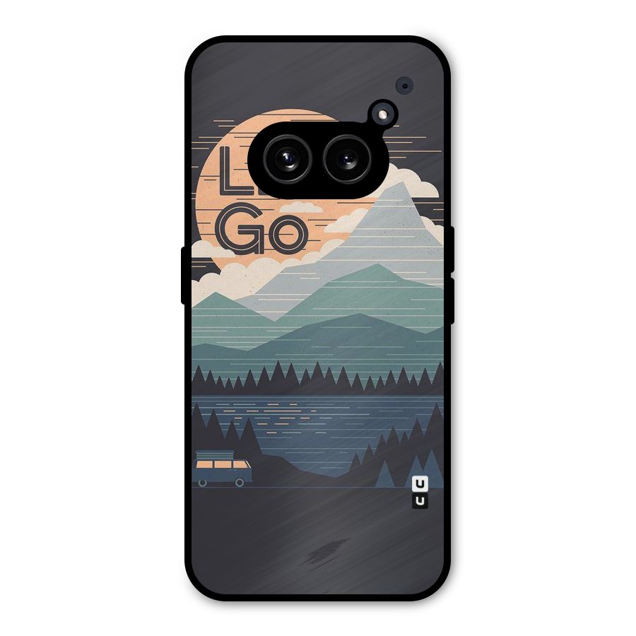 Abstract Travel Metal Back Case for Nothing Phone 2a Plus
