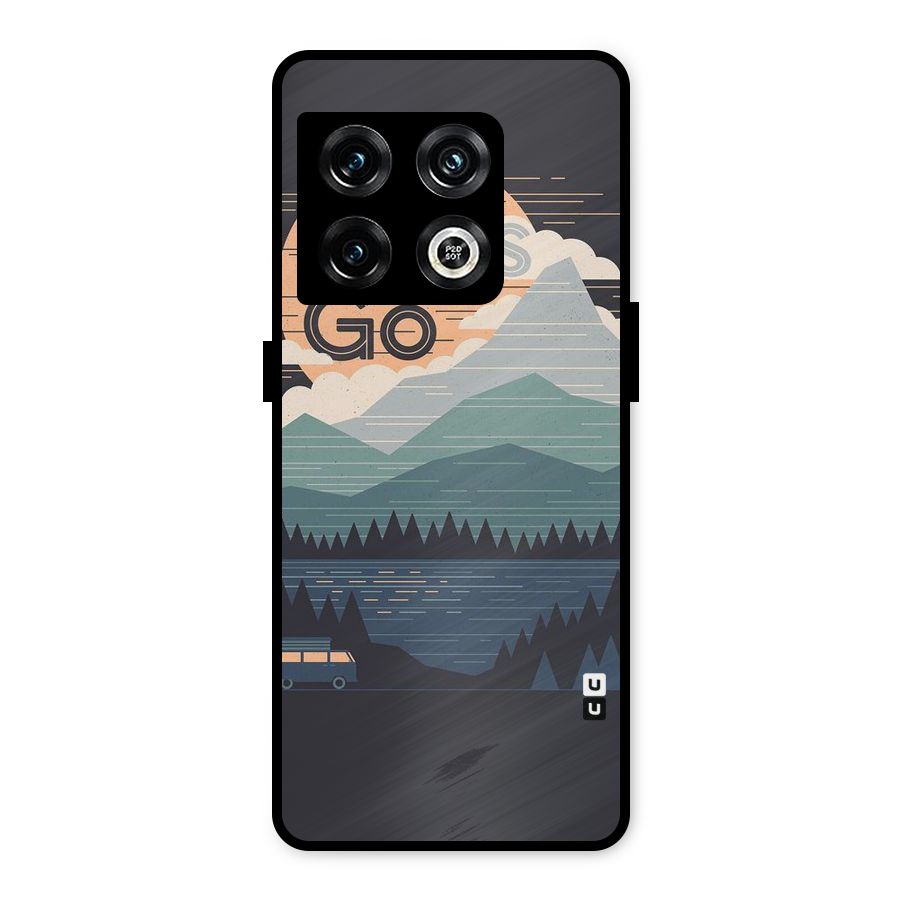Abstract Travel Metal Back Case for OnePlus 10 Pro 5G