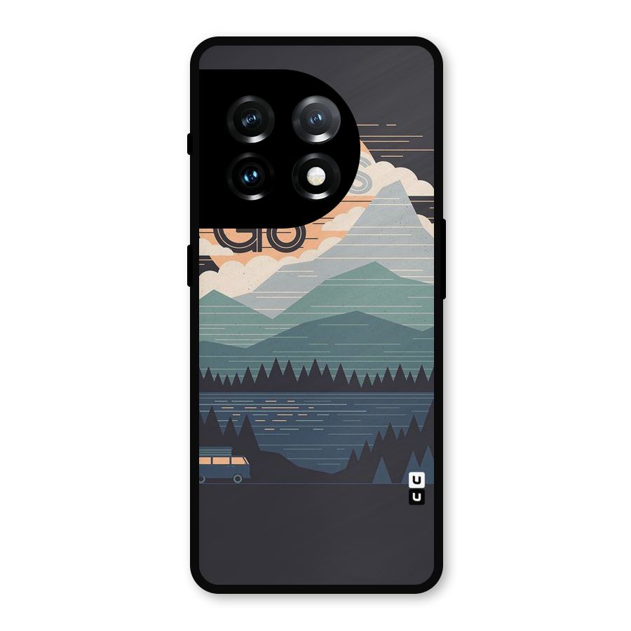 Abstract Travel Metal Back Case for OnePlus 11