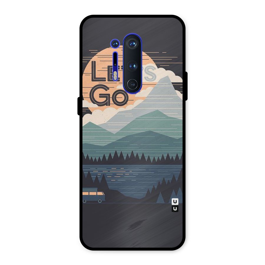 Abstract Travel Metal Back Case for OnePlus 8 Pro