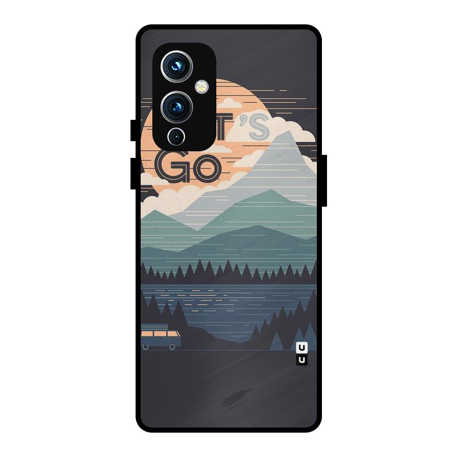 Abstract Travel Metal Back Case for OnePlus 9