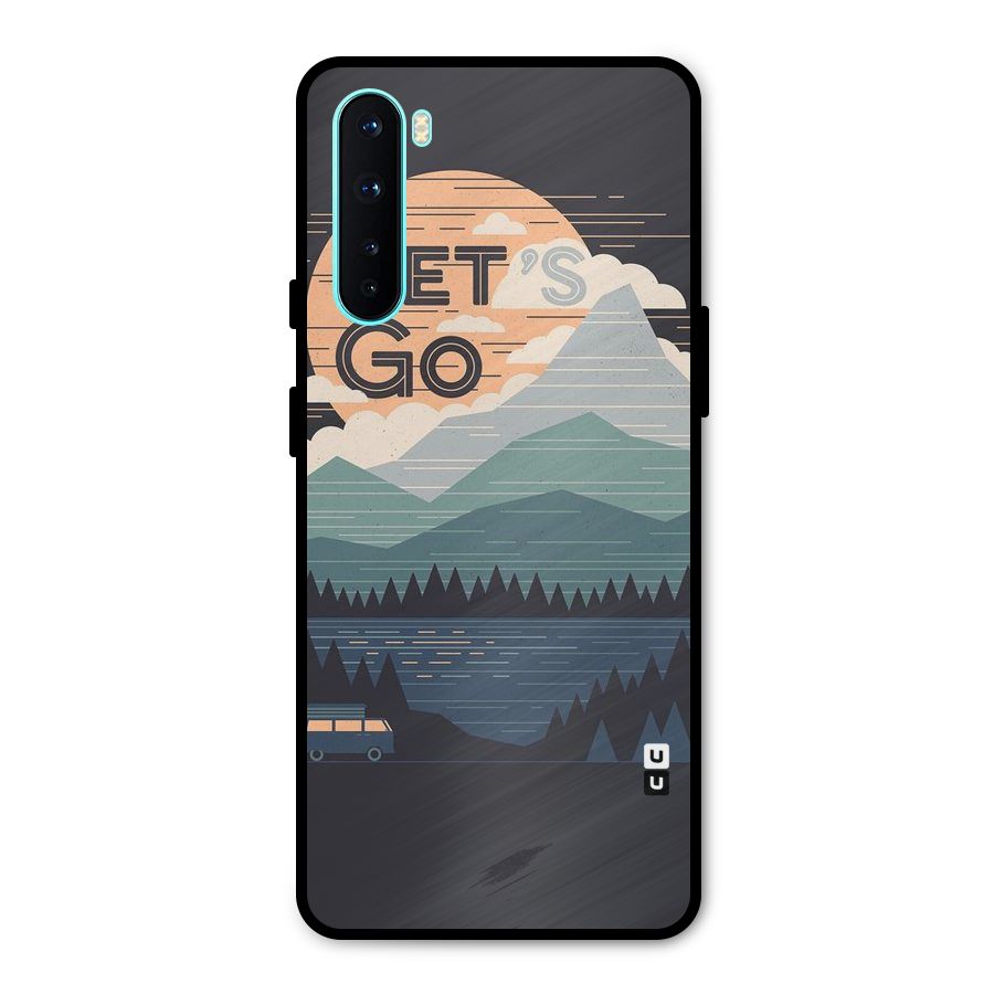 Abstract Travel Metal Back Case for OnePlus Nord
