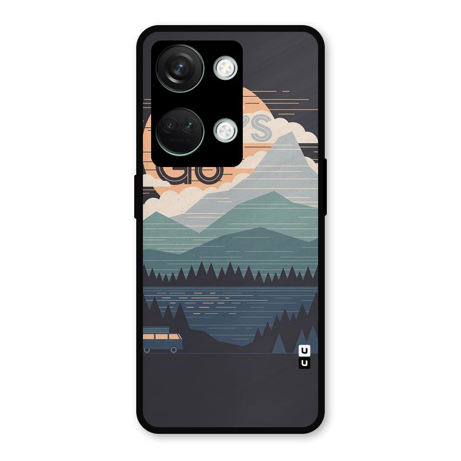 Abstract Travel Metal Back Case for OnePlus Nord 3