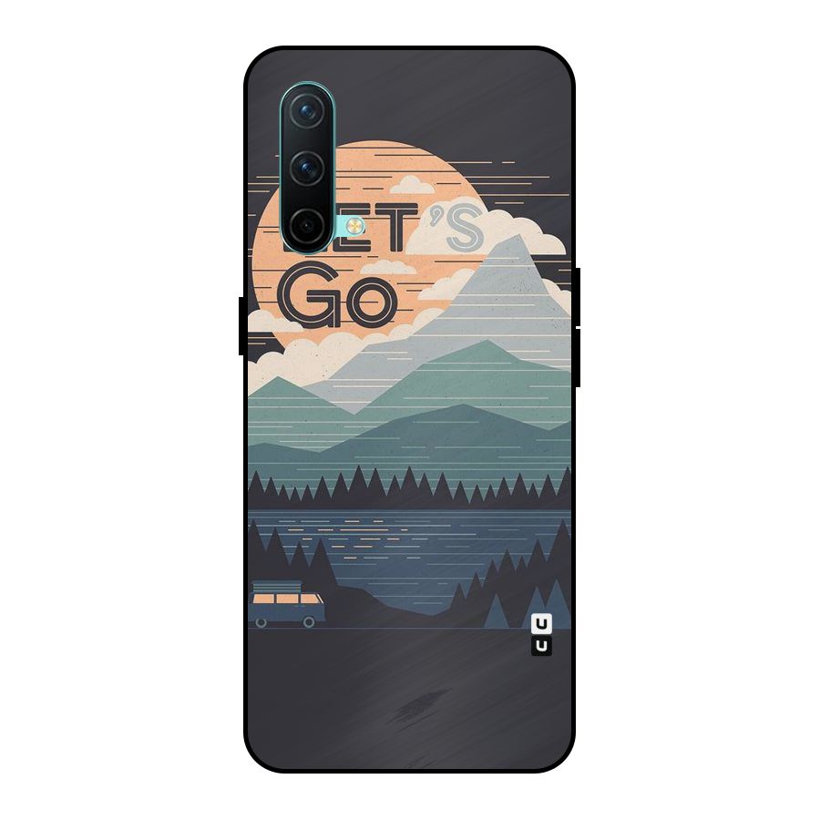 Abstract Travel Metal Back Case for OnePlus Nord CE 5G
