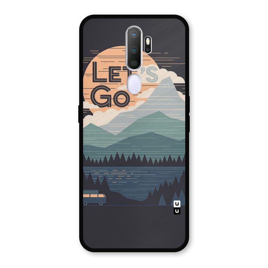 Abstract Travel Metal Back Case for Oppo A9 (2020)