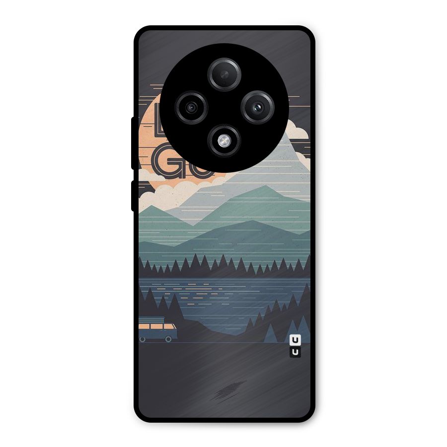 Abstract Travel Metal Back Case for Oppo F27 Pro Plus