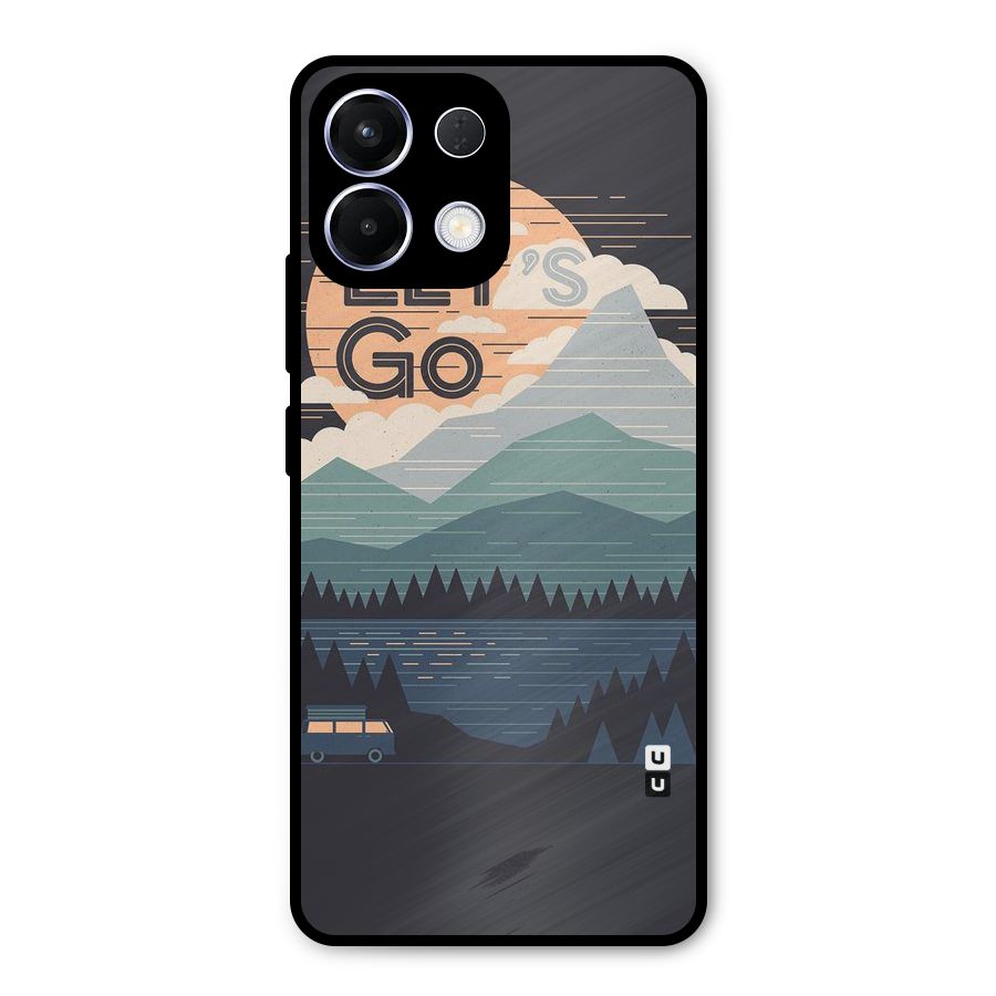 Abstract Travel Metal Back Case for Oppo K13