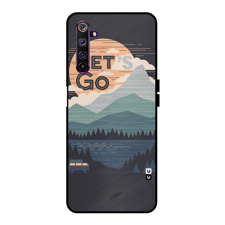 Abstract Travel Metal Back Case for Realme 6 Pro