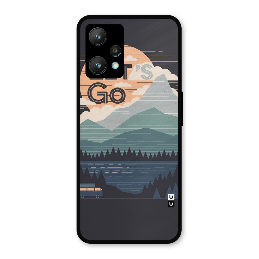 Abstract Travel Metal Back Case for Realme 9