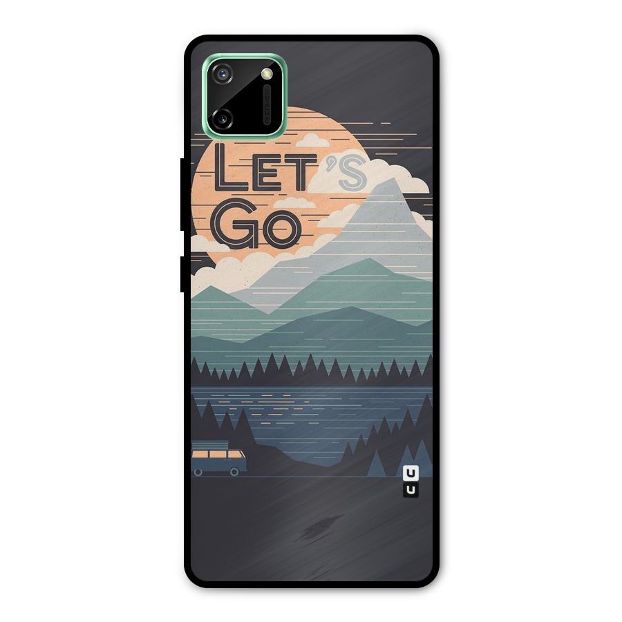 Abstract Travel Metal Back Case for Realme C11