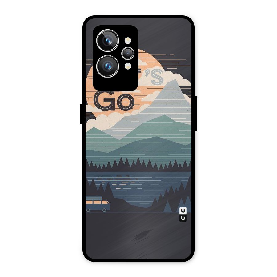 Abstract Travel Metal Back Case for Realme GT2 Pro