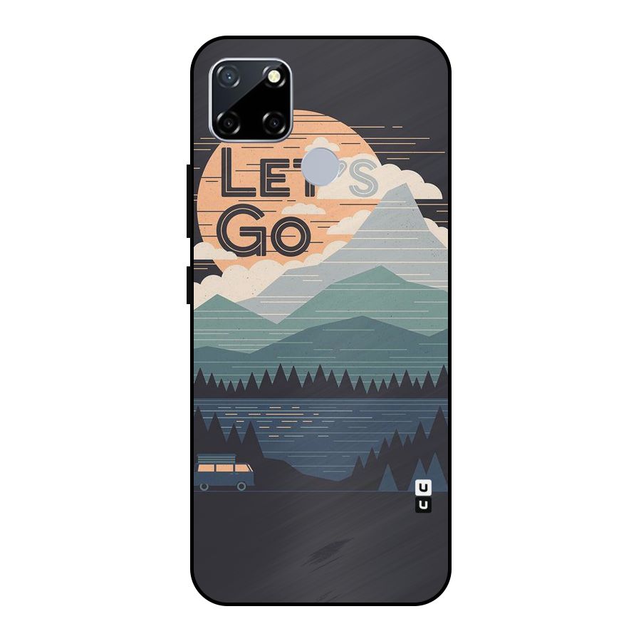 Abstract Travel Metal Back Case for Realme Narzo 20