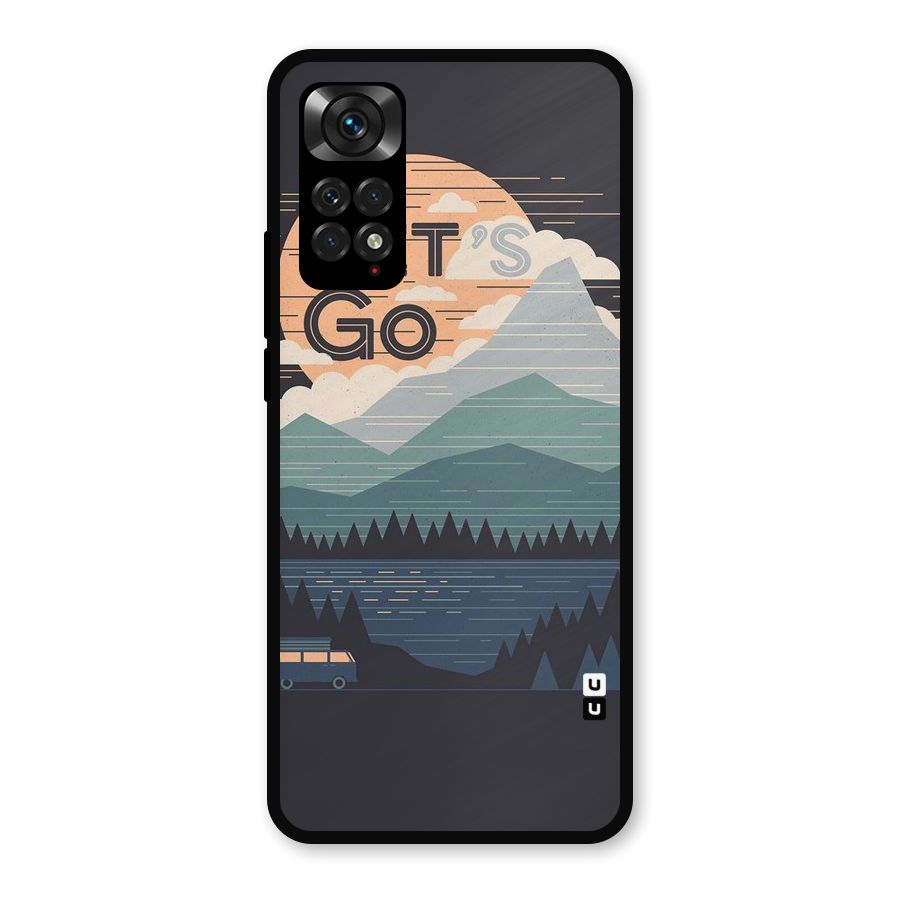 Abstract Travel Metal Back Case for Redmi Note 11s