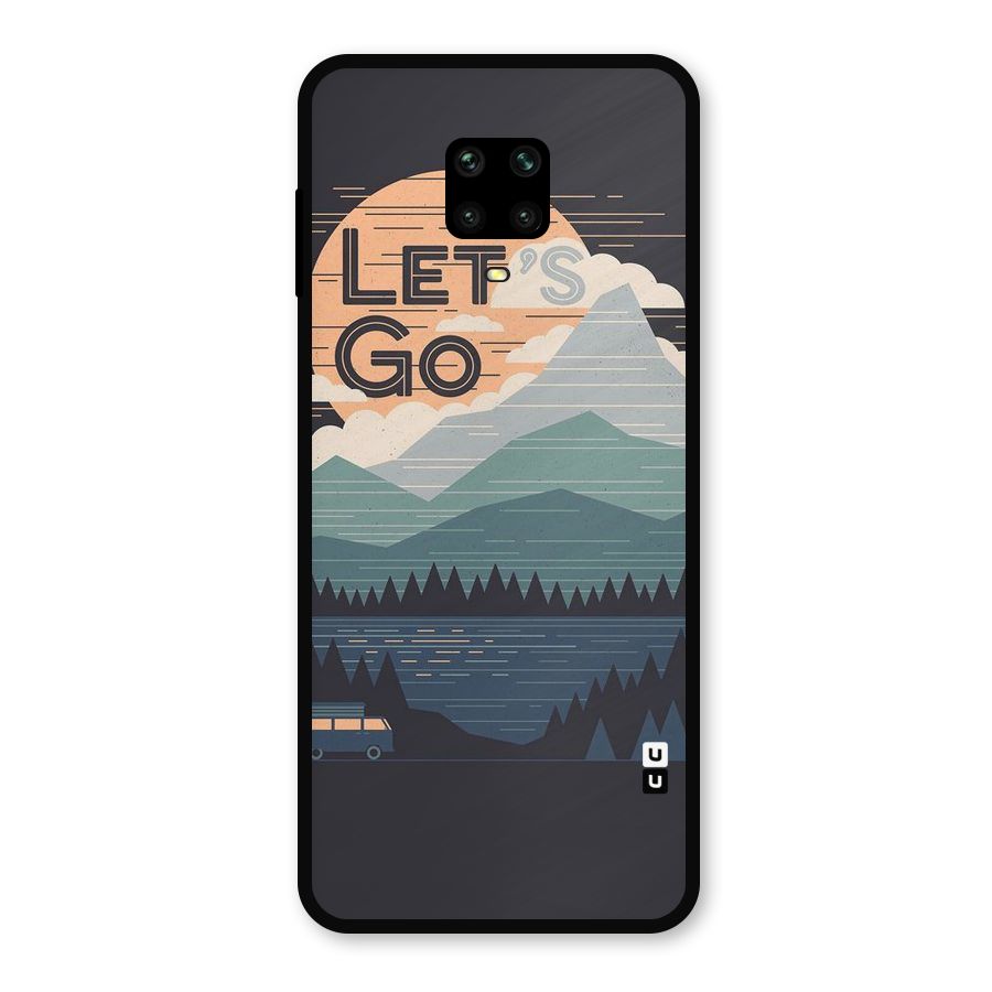 Abstract Travel Metal Back Case for Redmi Note 9 Pro
