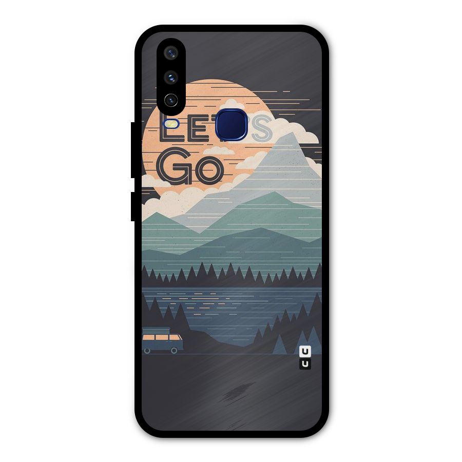Abstract Travel Metal Back Case for Vivo V17