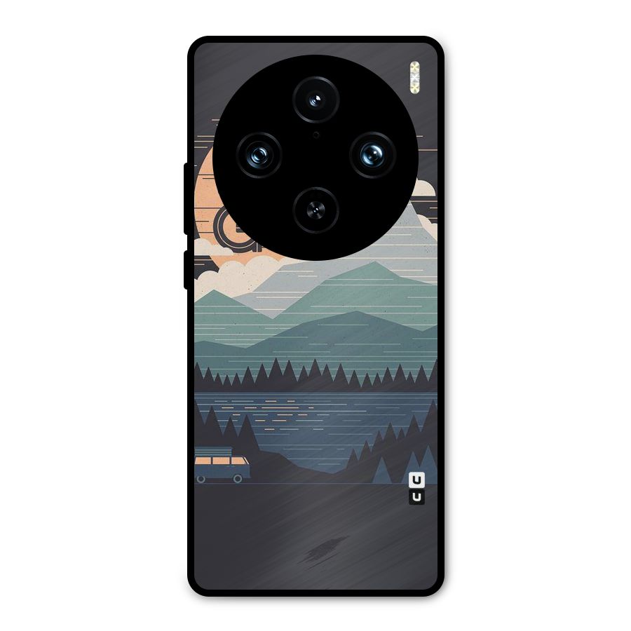Abstract Travel Metal Back Case for Vivo X100 Pro