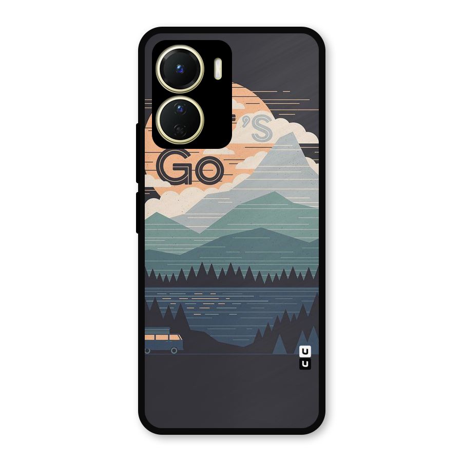 Abstract Travel Metal Back Case for Vivo Y16