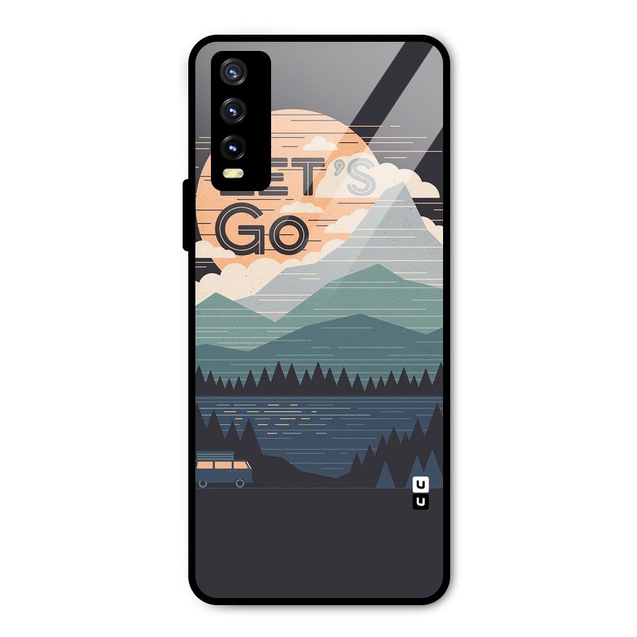 Abstract Travel Metal Back Case for Vivo Y20 2021