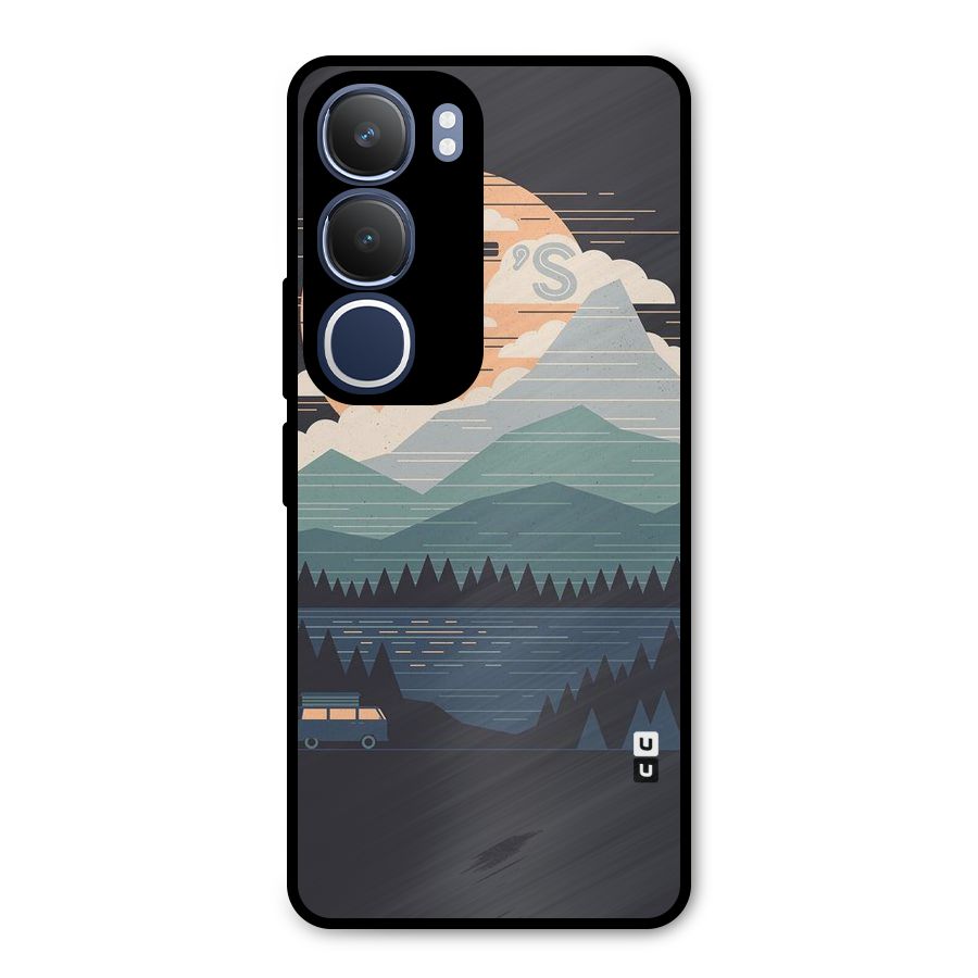 Abstract Travel Metal Back Case for Vivo Y29
