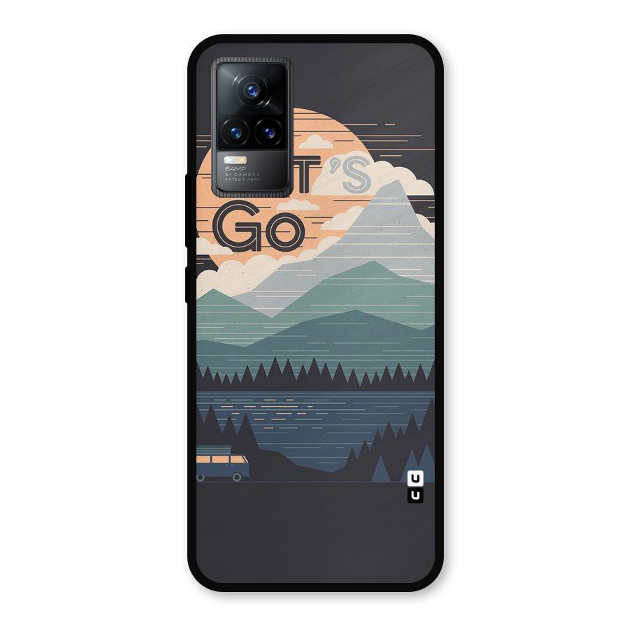 Abstract Travel Metal Back Case for Vivo Y73