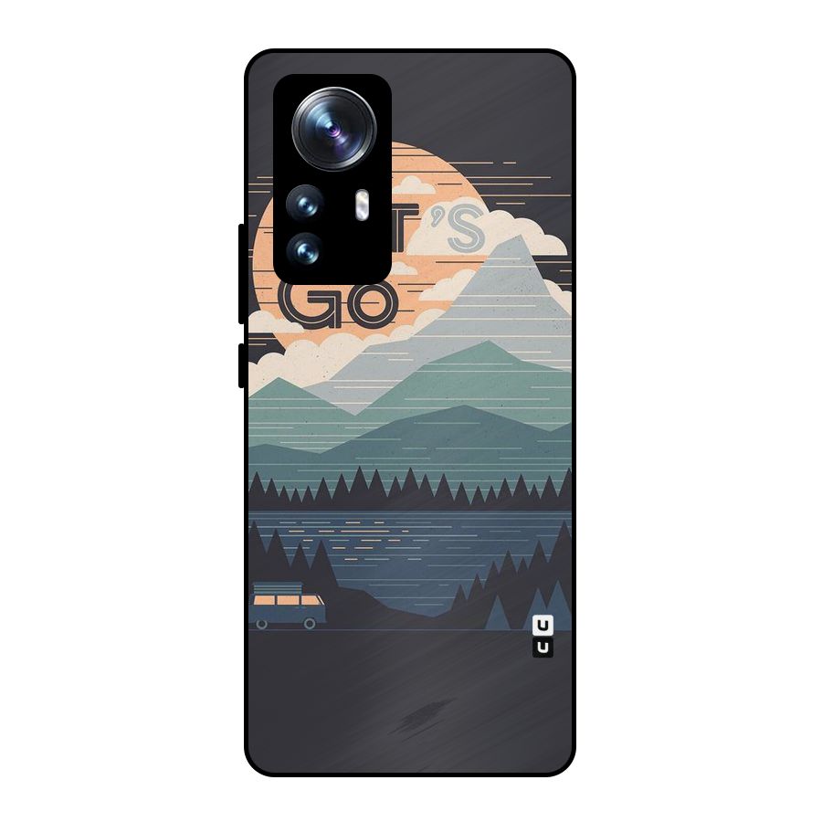 Abstract Travel Metal Back Case for Xiaomi 12 Pro